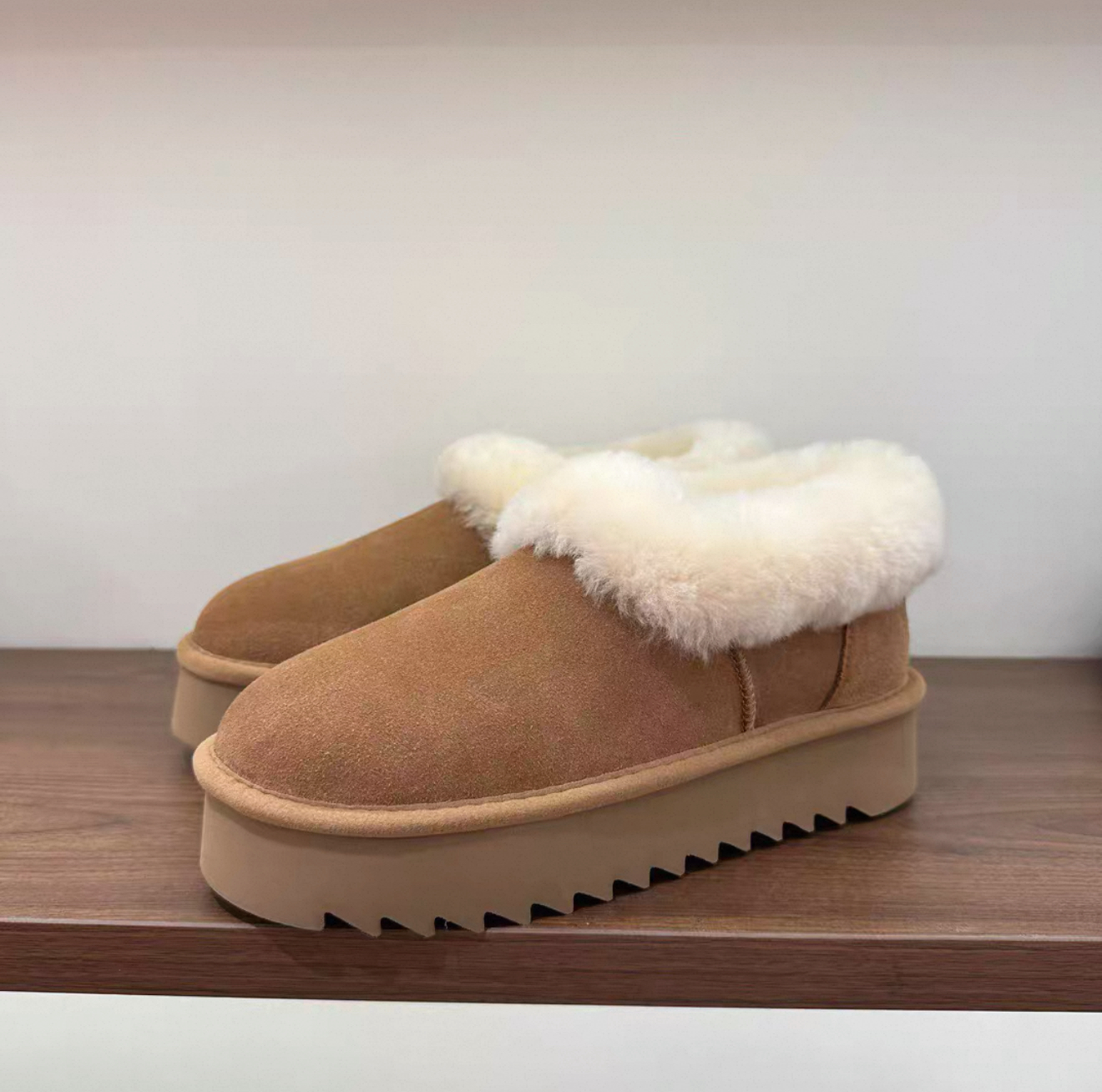 Q【厚底大喜庆】新款厚底妮塔大喜庆羊皮毛一体雪地靴保暖时尚百搭