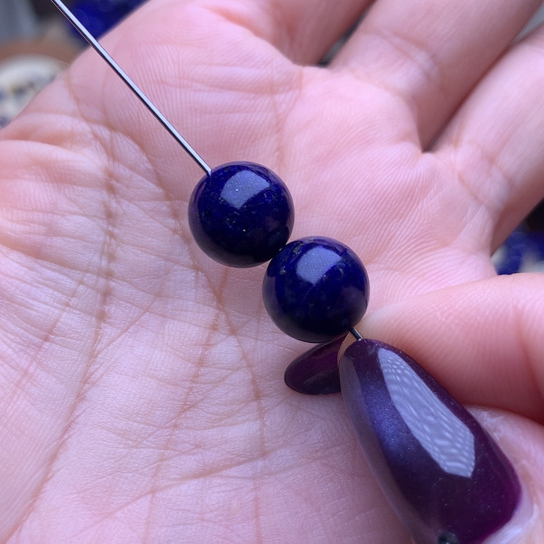 青金石未镶嵌11m一对