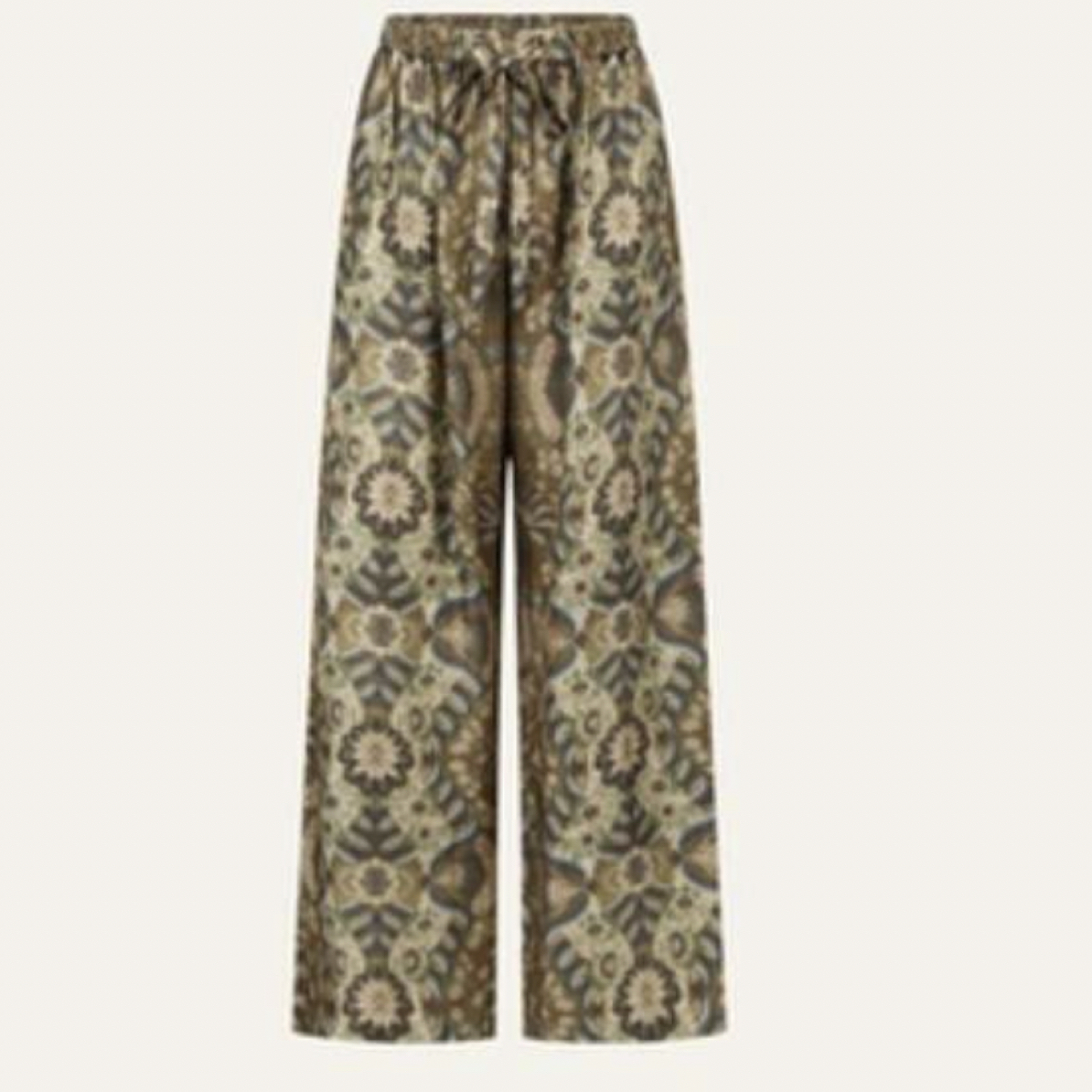 INTO THE EAST棕榈卷草系带休闲裤