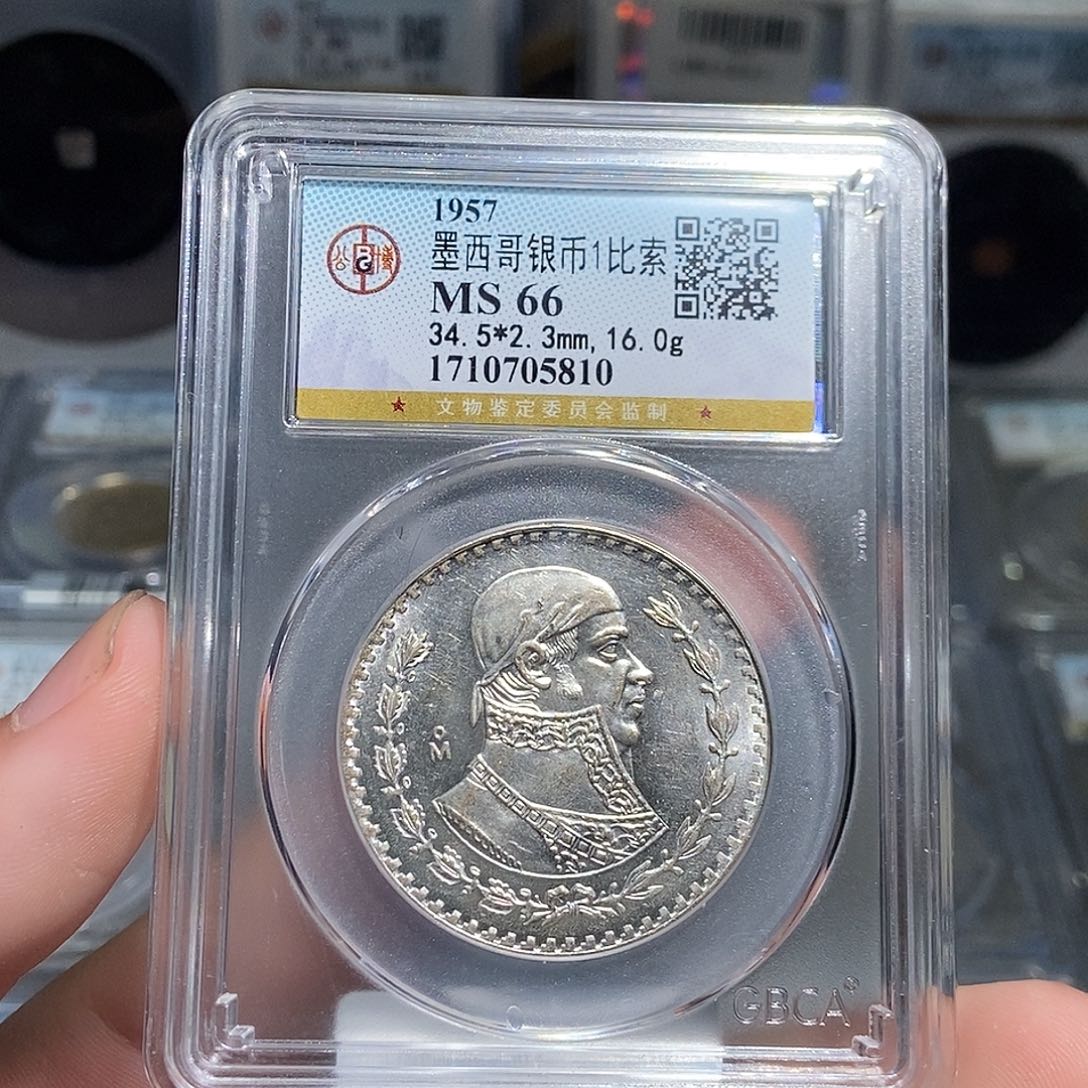 银大头精选。墨西哥一比索5810