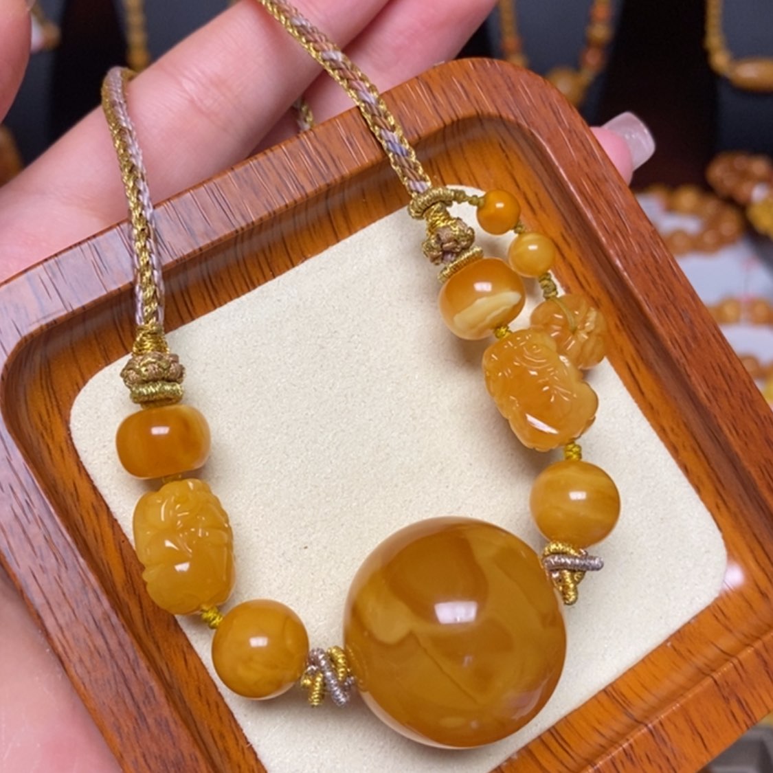 【闪购商品】蜜蜡颈饰未镶嵌项链