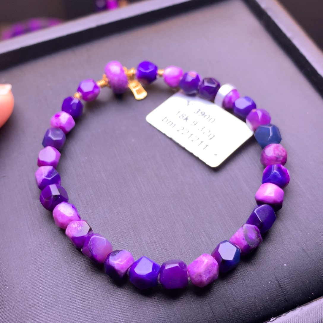 苏纪石（舒俱来）18K金镶嵌手串