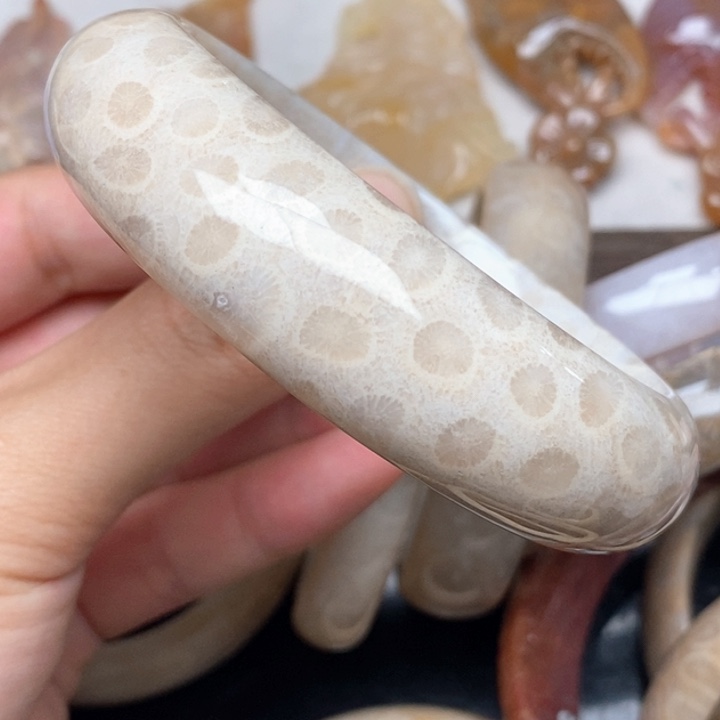 硅化珊瑚（珊瑚玉）手镯未镶嵌62