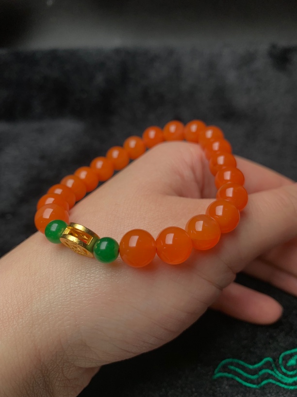 亮光南红玛瑙手串#货号SC20