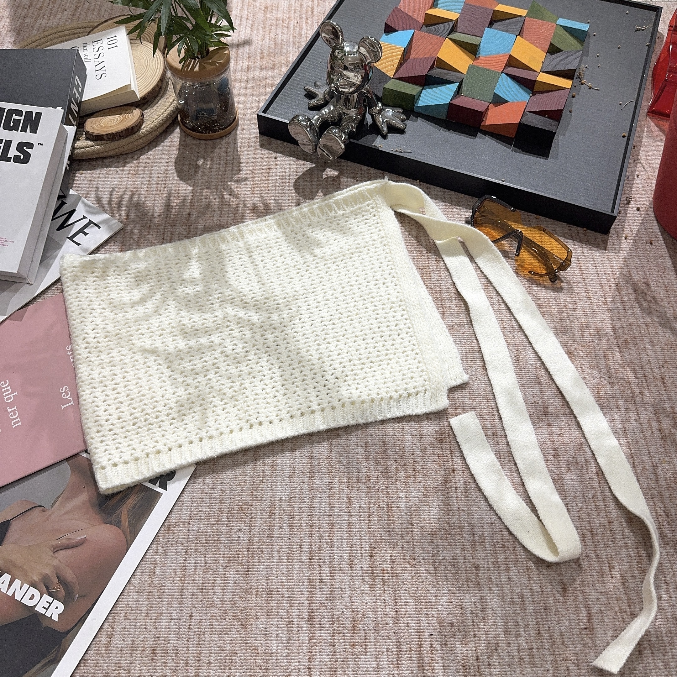 2025秋季新款百搭时尚纯色针织屁帘短裙5226