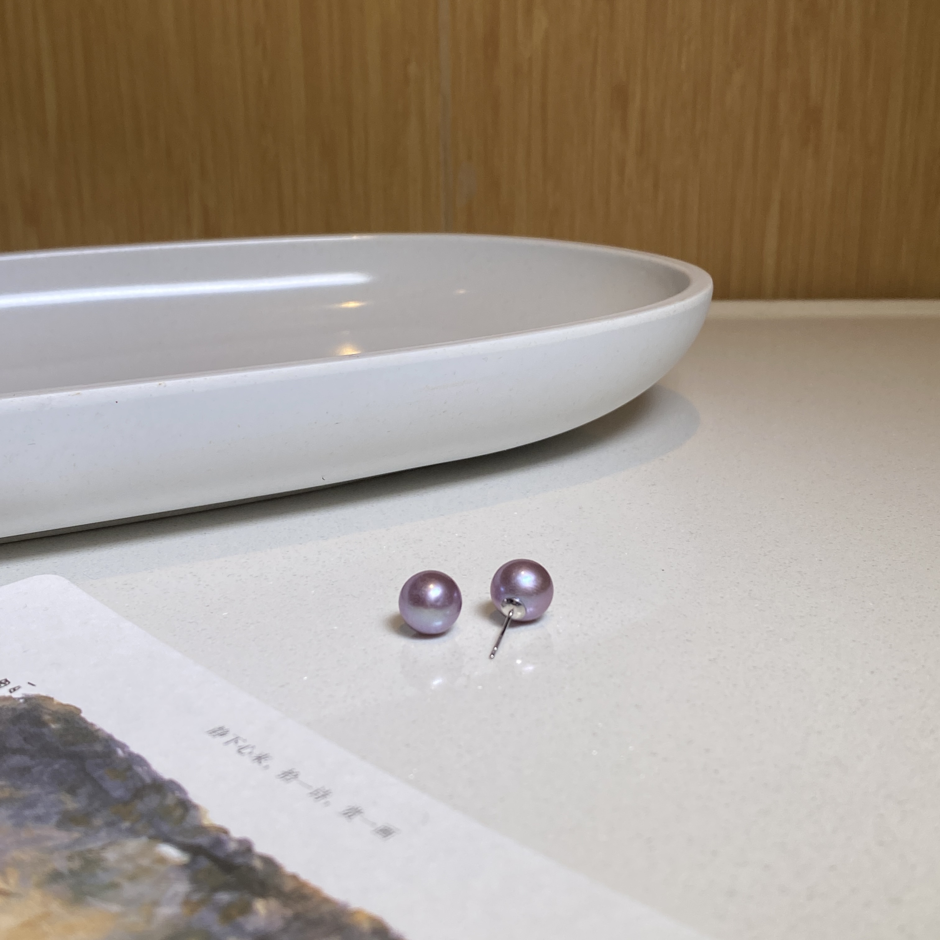 【小北好物】S925银淡水珍珠耳钉9-16QJ14X7【多样性发一件】约9mm