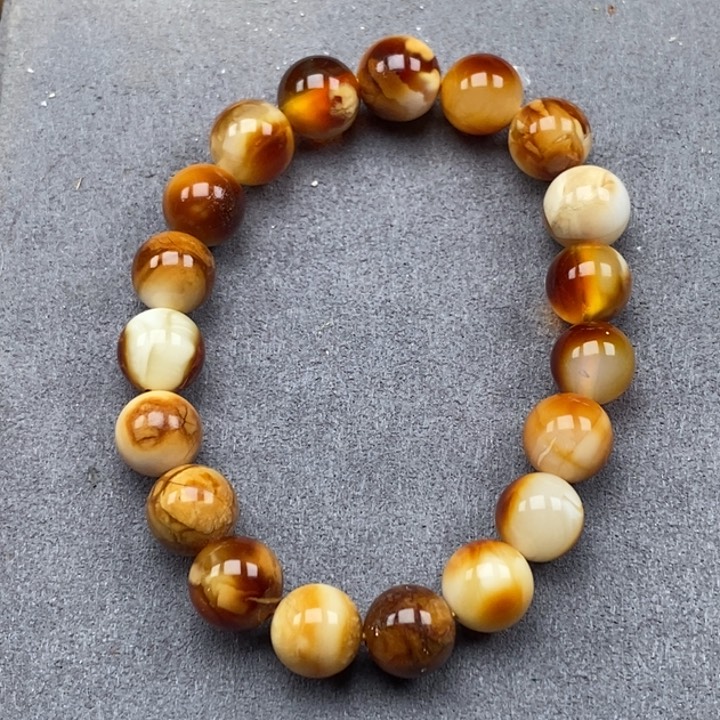 未镶嵌琥珀戒指圆珠