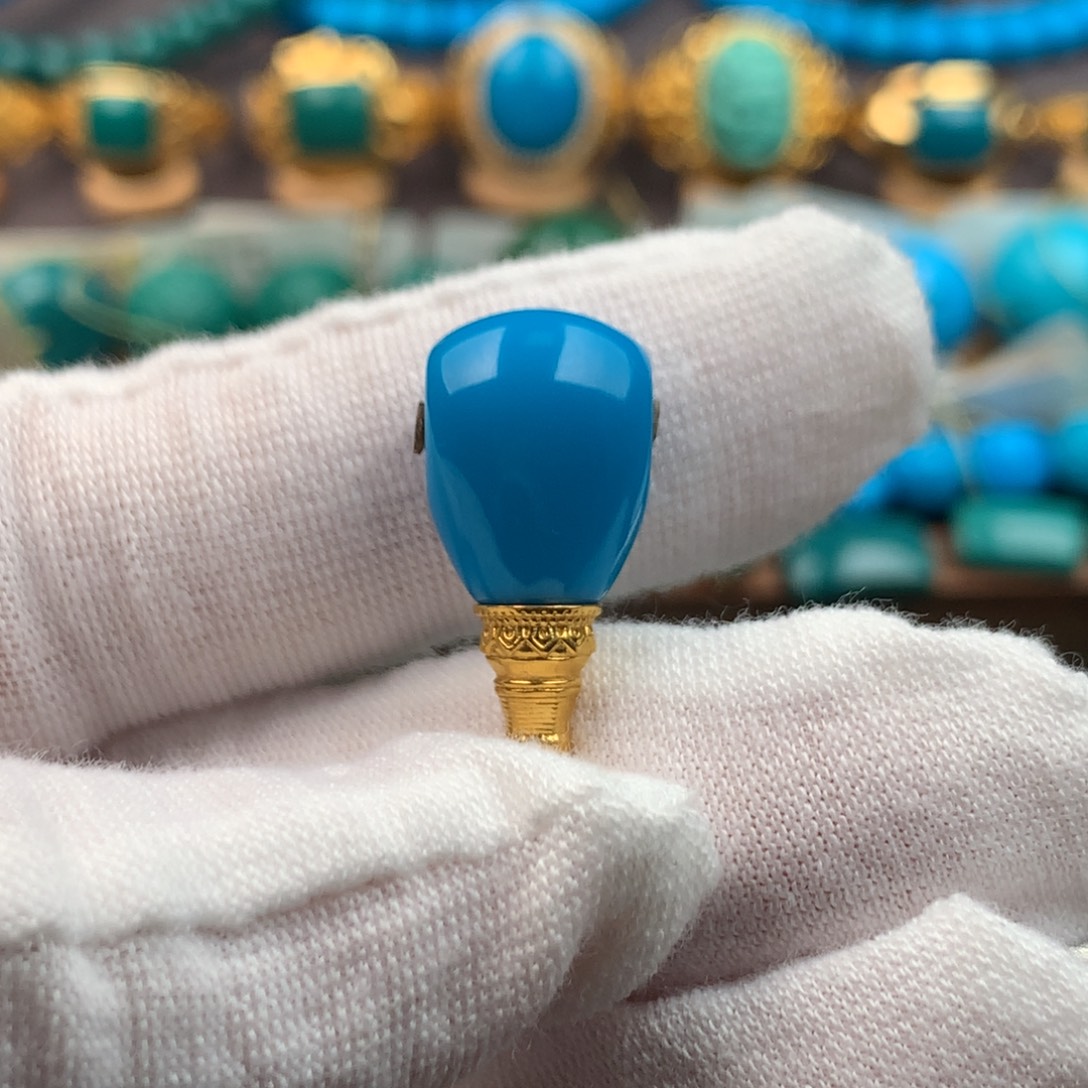 绿松石足金镶嵌绿松石