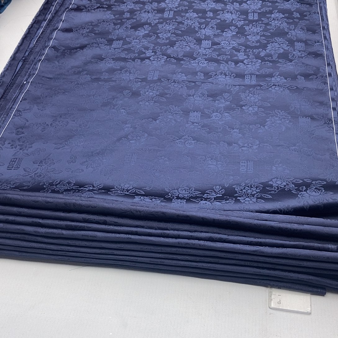 桑蚕丝软缎深蓝色