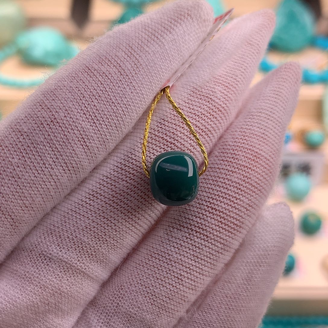 绿松石珠宝奇石未镶嵌9.4×8.3