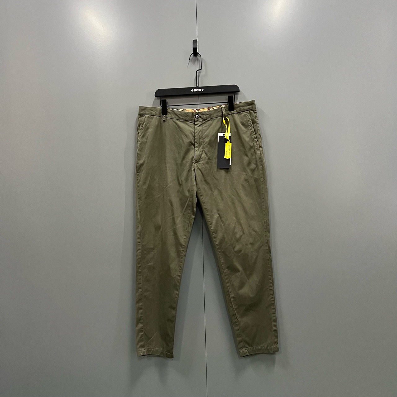 95新 BURBERRY/博柏利 （bb）灰绿长裤 56码/301727