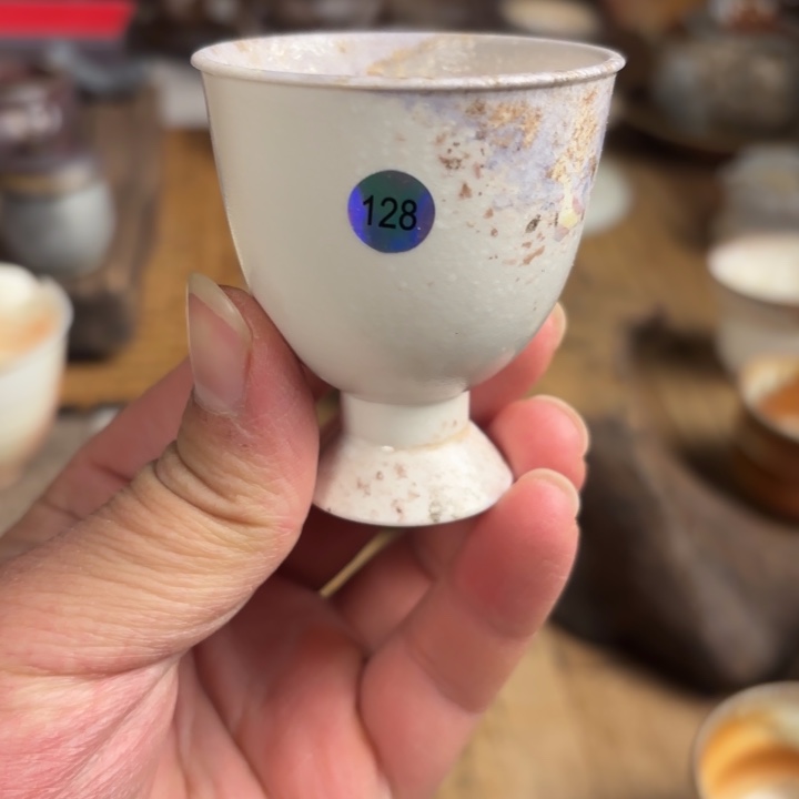 杯红*【瓷与故事】128#柴烧主人杯