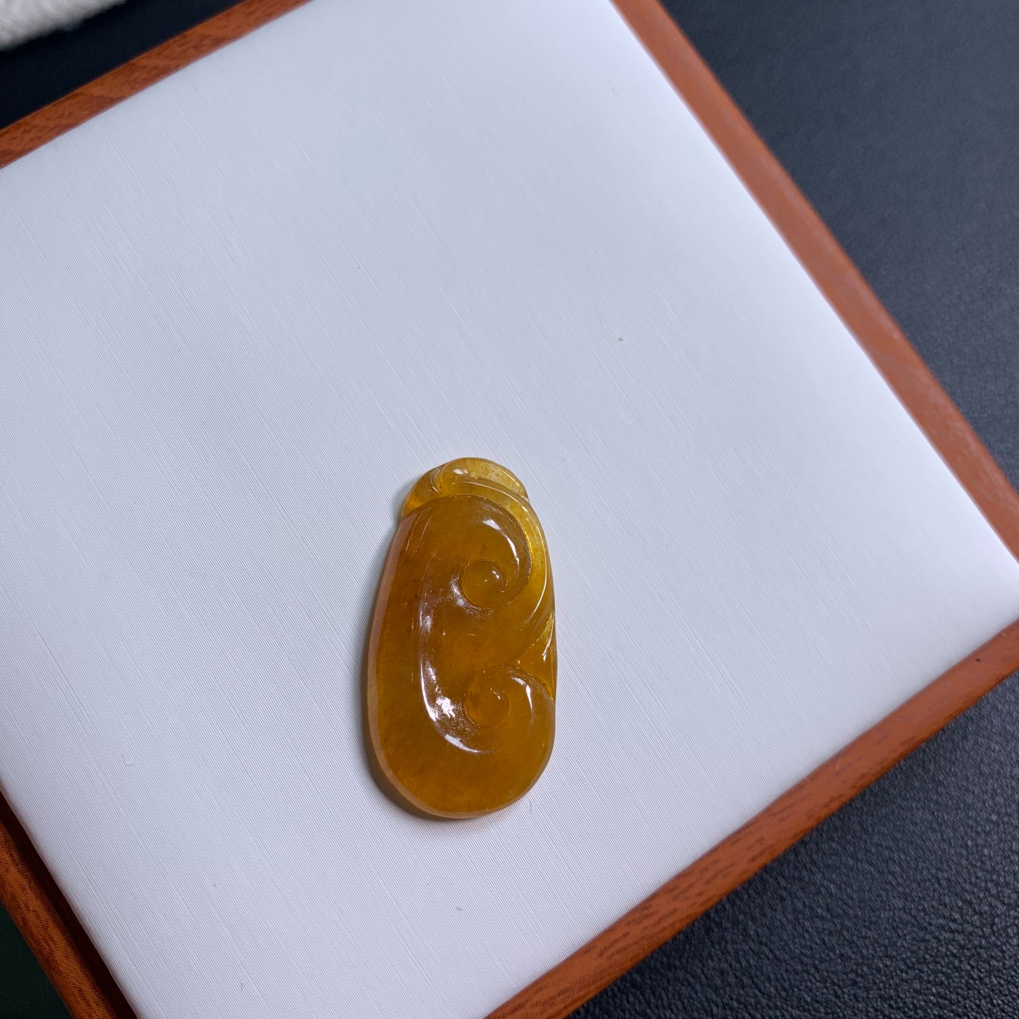 红糖黄翡翡翠如意复古