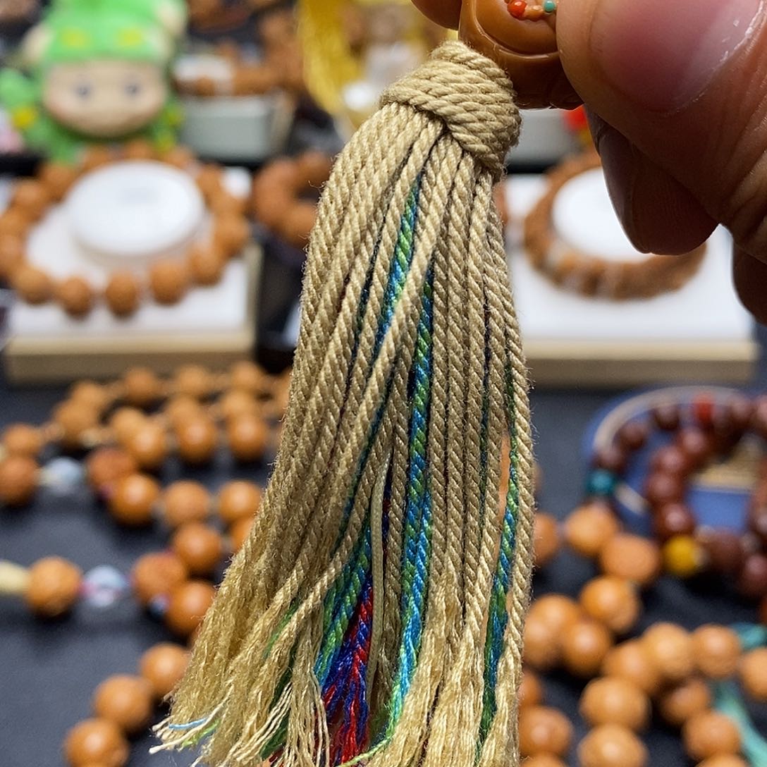 猴头核桃手串麻绳流苏