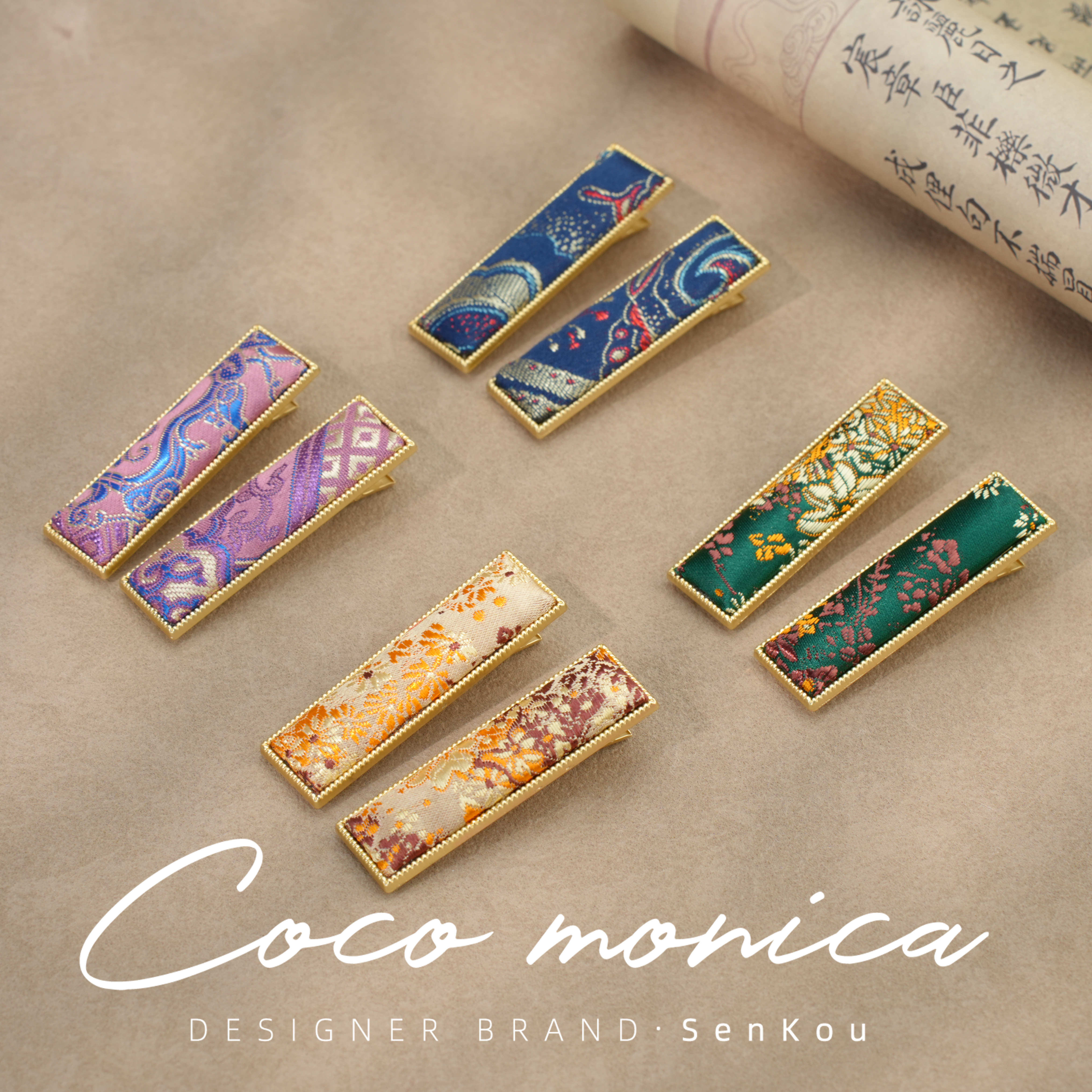 【小霞珠宝】简约风发夹风边夹刘海夹一字夹国风AS476