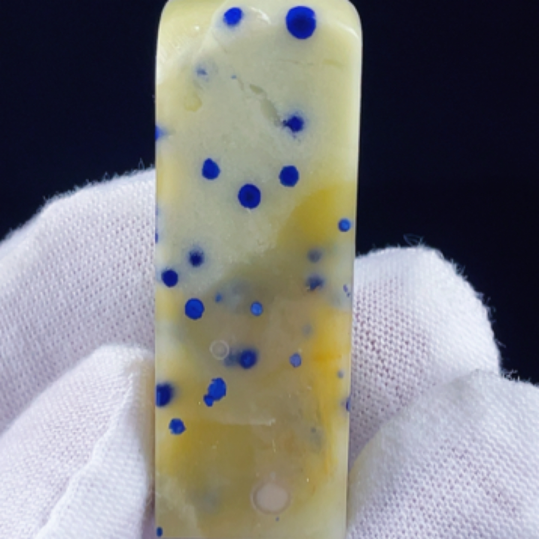 青田封门蓝星石素章精美