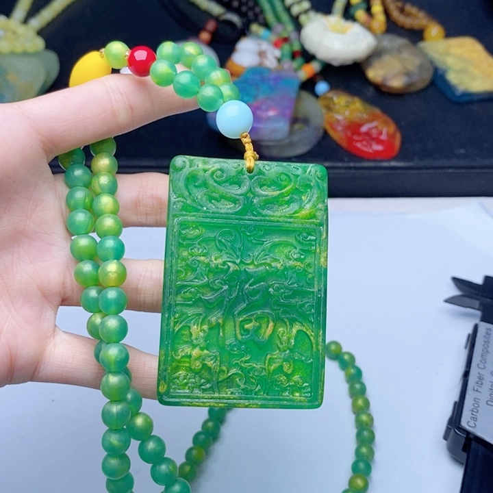 蜜蜡颈饰未镶嵌358套装