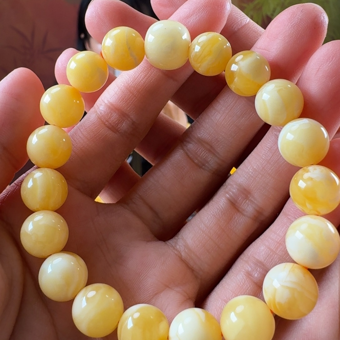 蜜蜡毛衣链未镶嵌