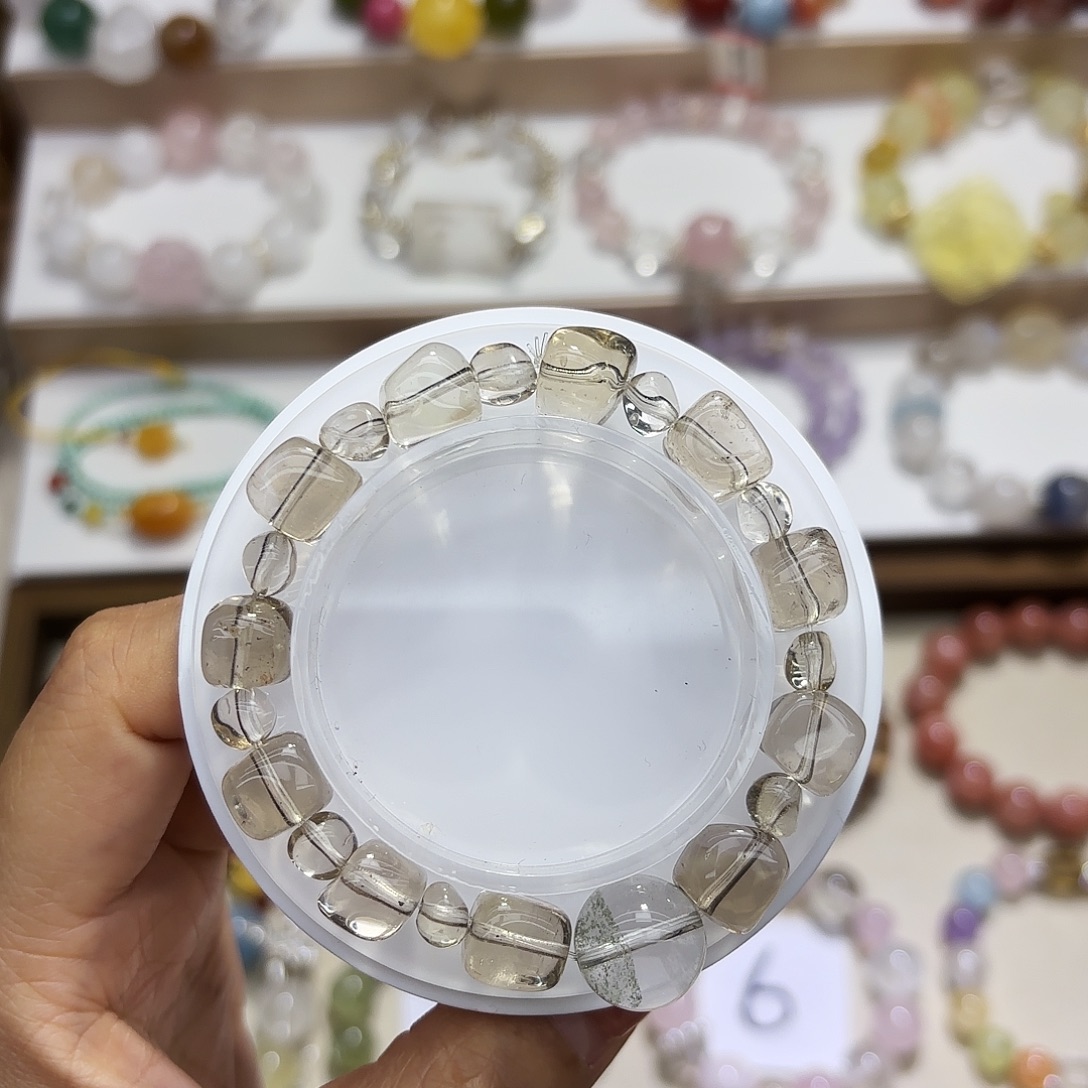 石英石纯铜茶色手串高级感