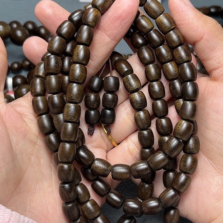 沉香手串快****8白棋玉化