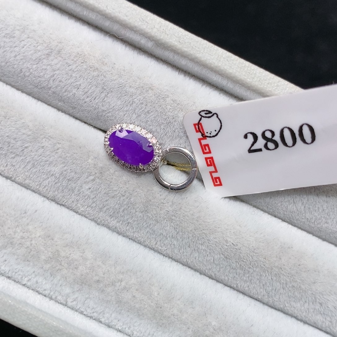 苏纪石（舒俱来）18K金镶嵌吊坠(不含链)