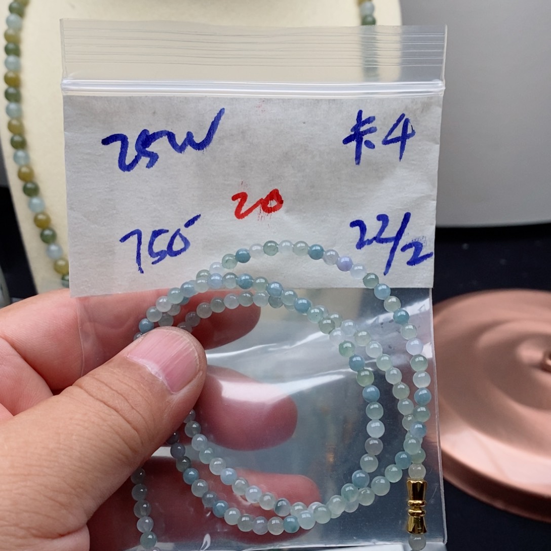 定制翡翠未镶嵌翡翠珠链