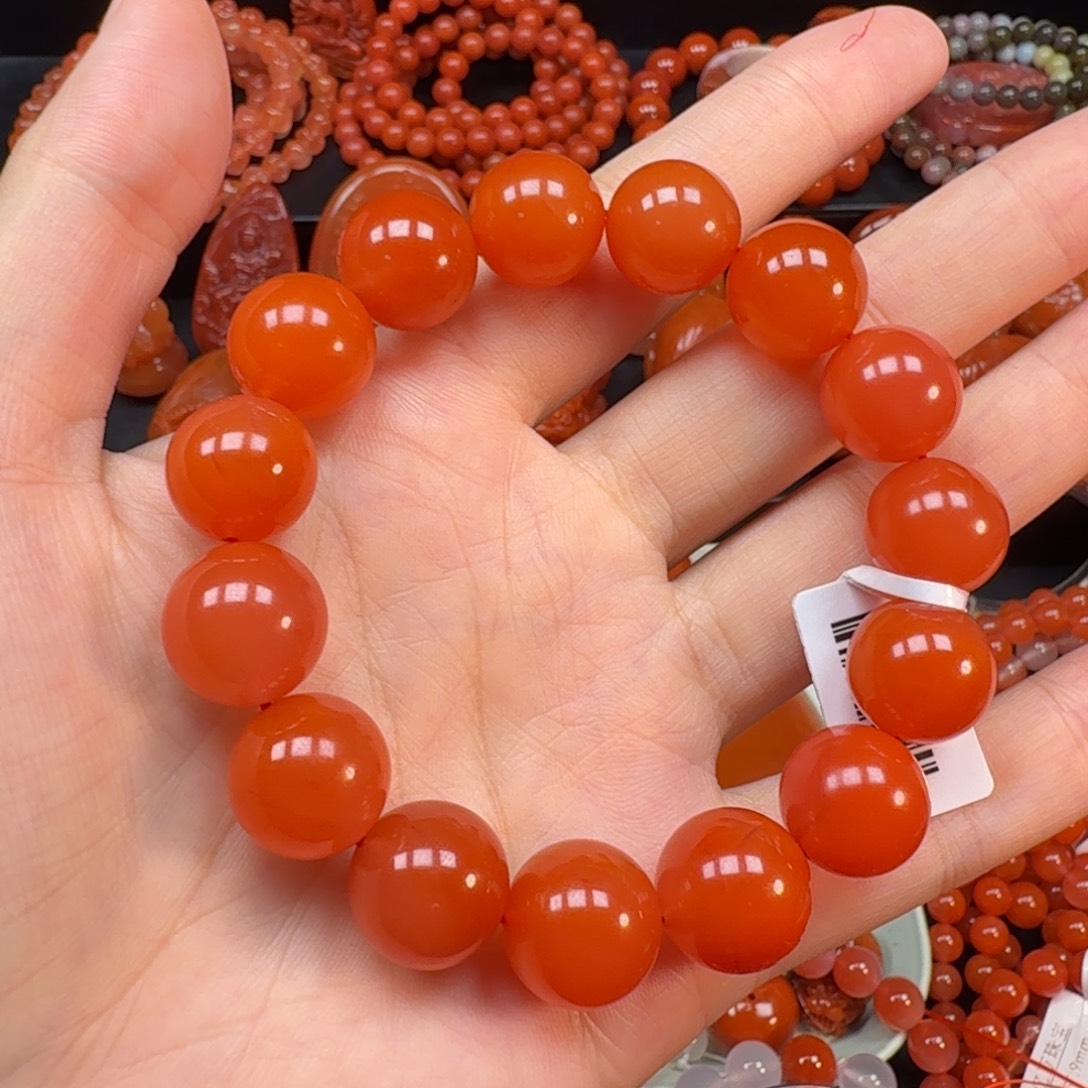 南红玛瑙未镶嵌手串14mm