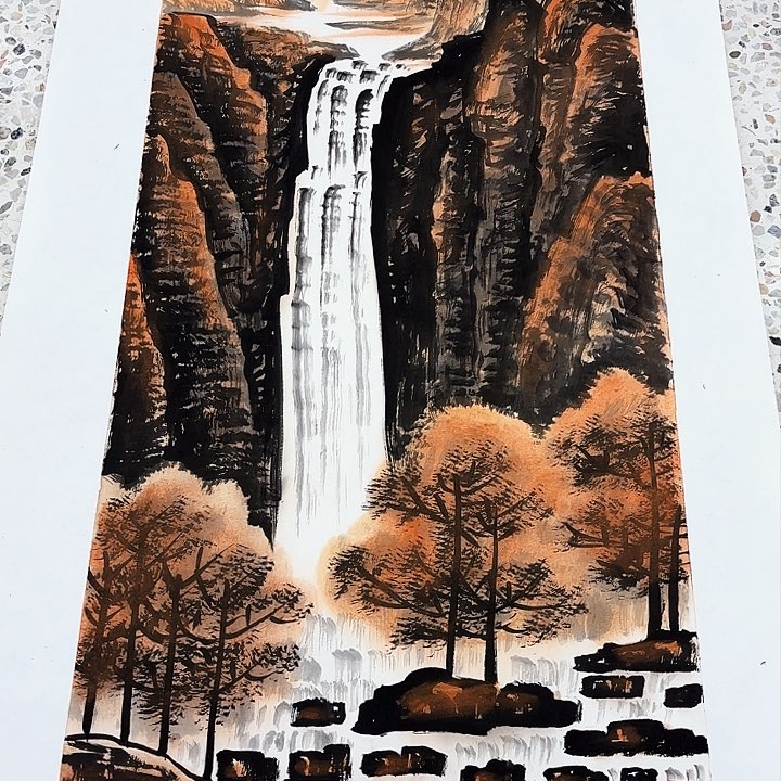 国画孙立芳老先生国际展览原作