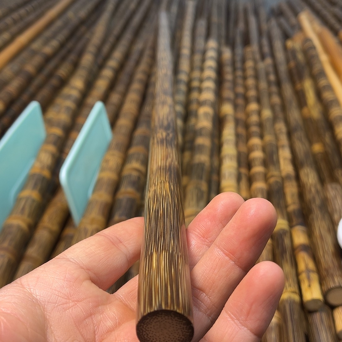 远***烟竹精美金丝实心竹无节79.5cm长