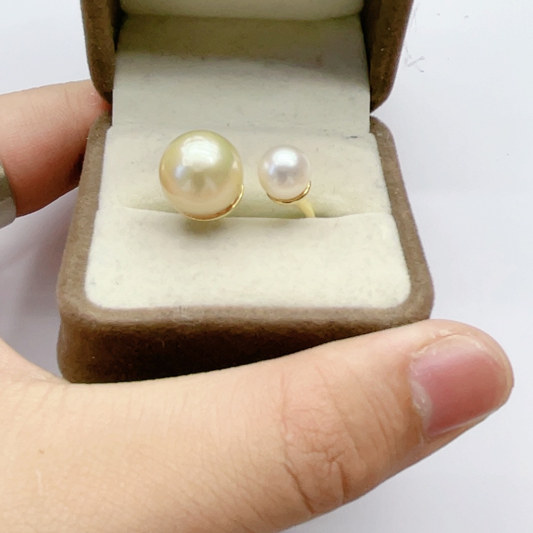 海水珍珠戒指银S925镶嵌