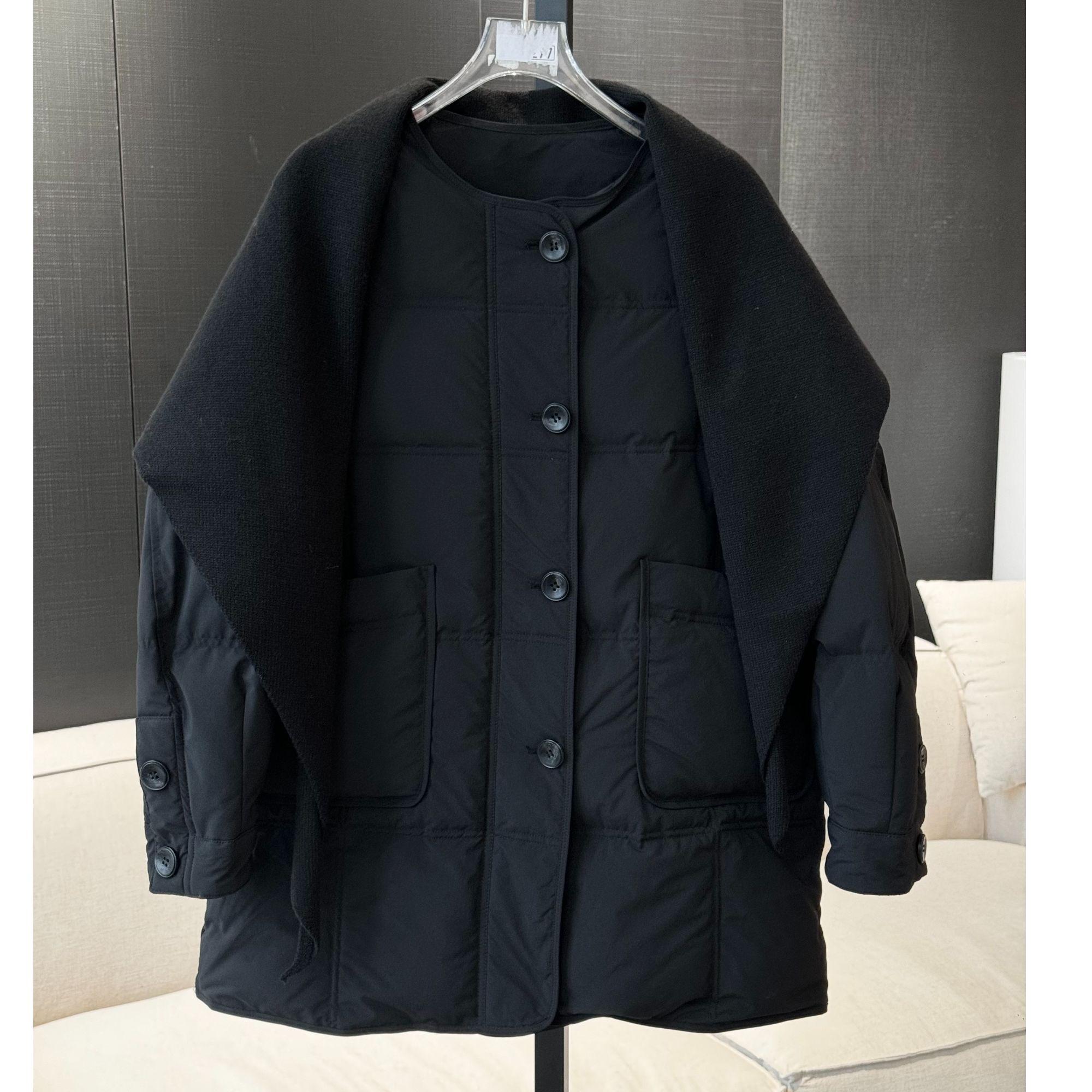 【瑶瑶专属】冬季百搭带披肩两件套白鸭绒羽绒服7881