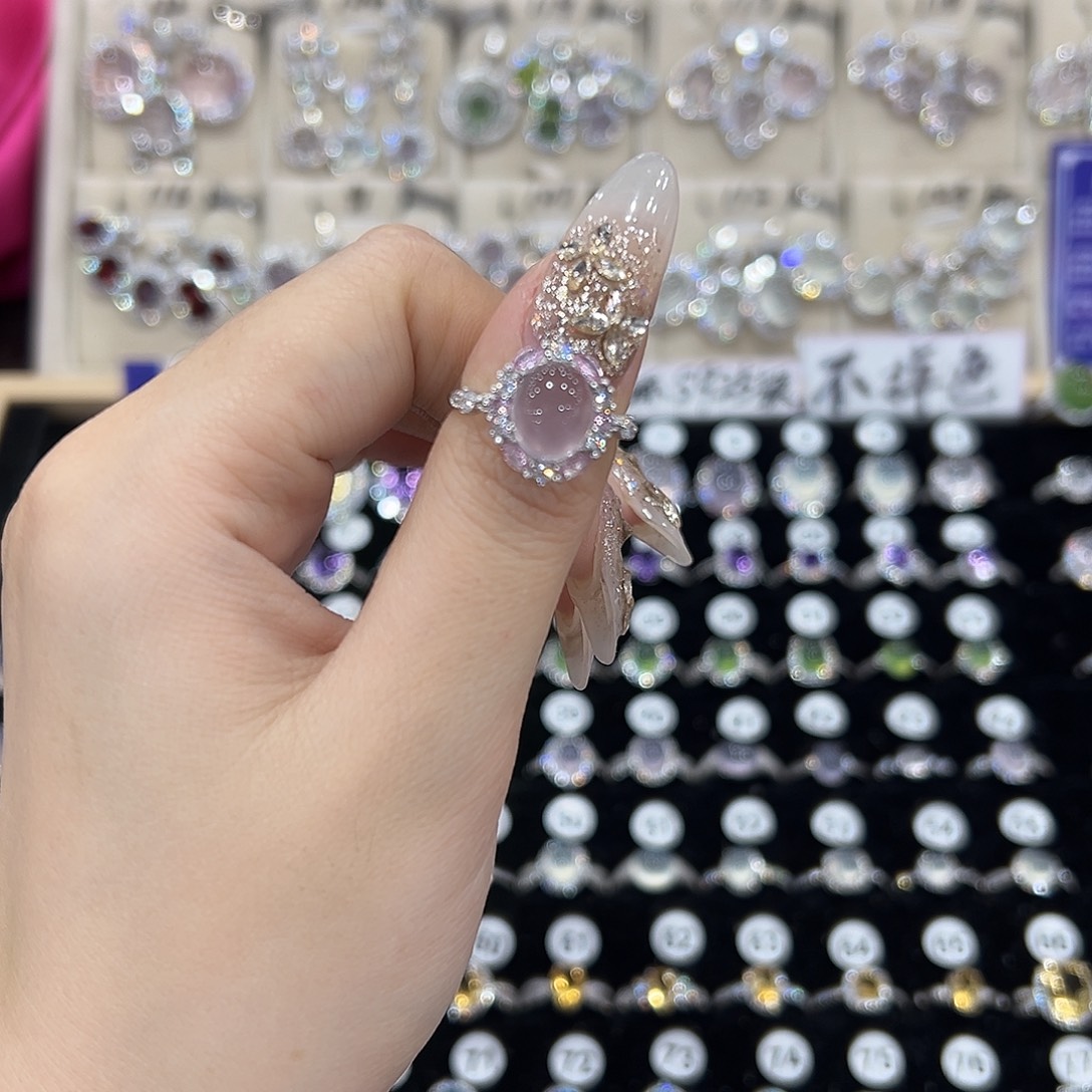 欭***惗戒指银S925镶嵌萤石