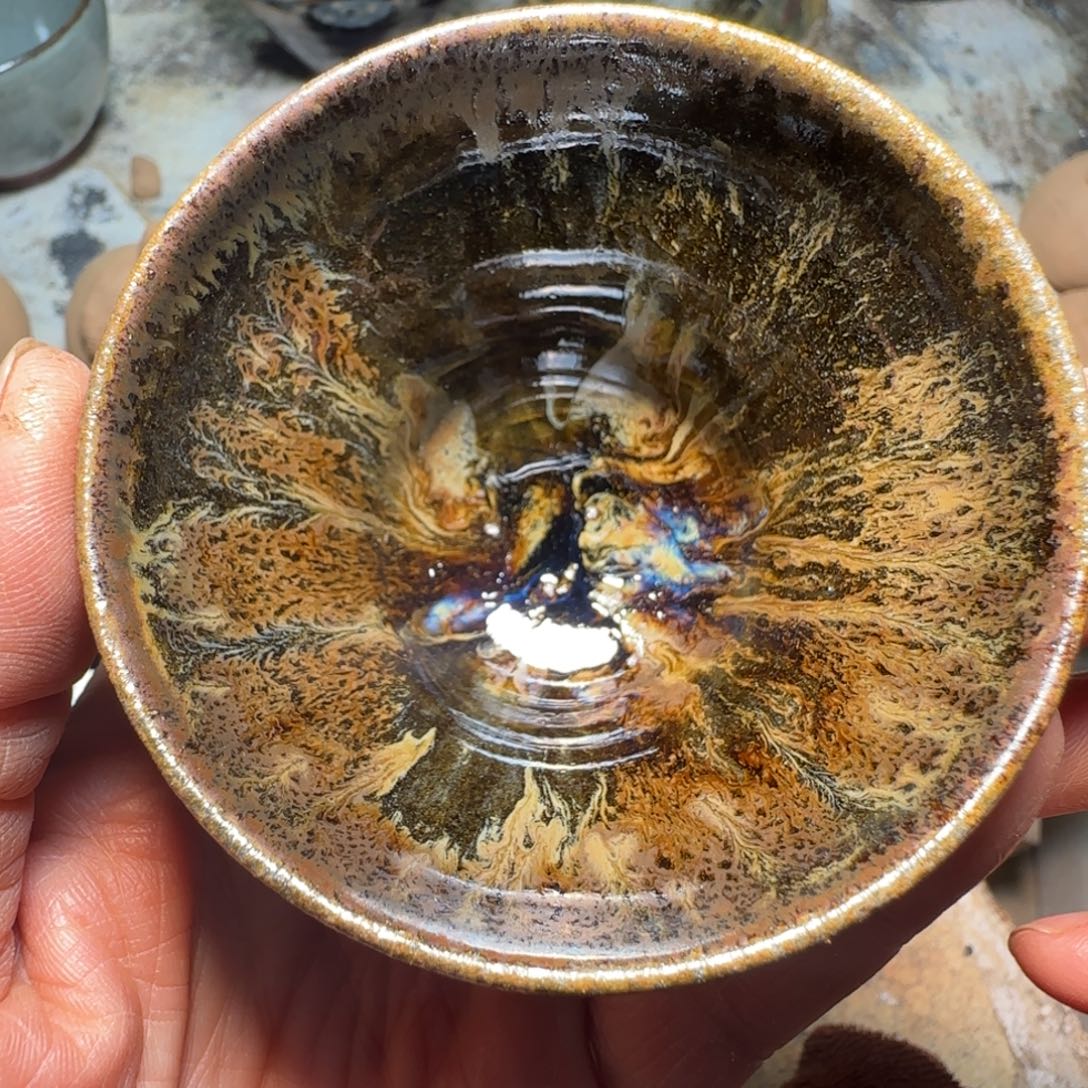 柴烧建盏茶盏茶杯267