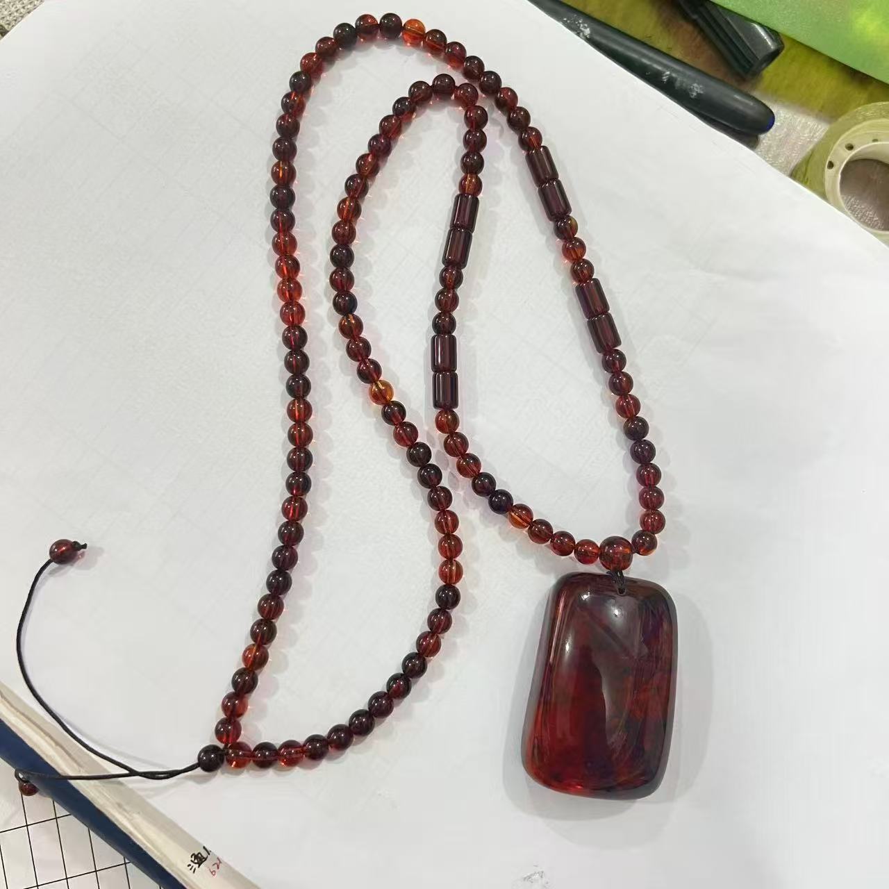 G002古法血泊无事牌珠链款【无礼盒】