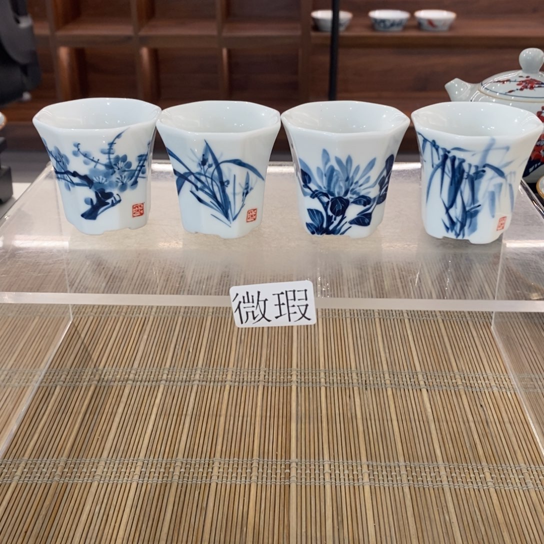 釉下彩老陶泥手工绘制