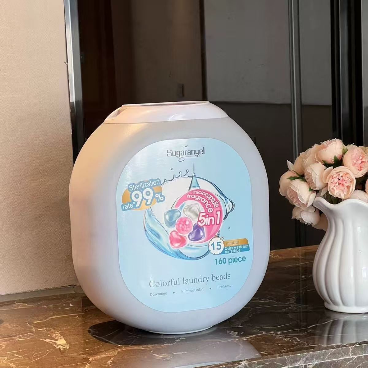 洗衣凝珠五合一8倍洁净超香持久去污柔顺抑菌除螨大桶