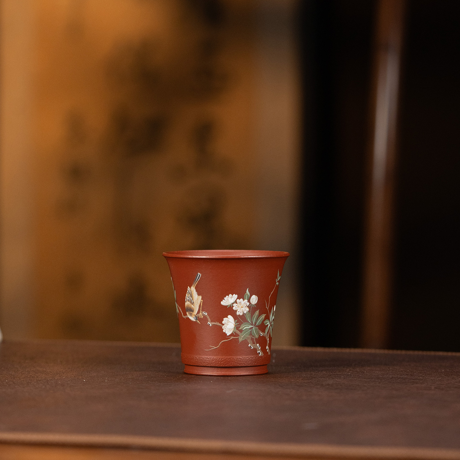 【利贞l喜上眉梢-主人杯】李建军制原矿朱泥140cc茶杯LJJ