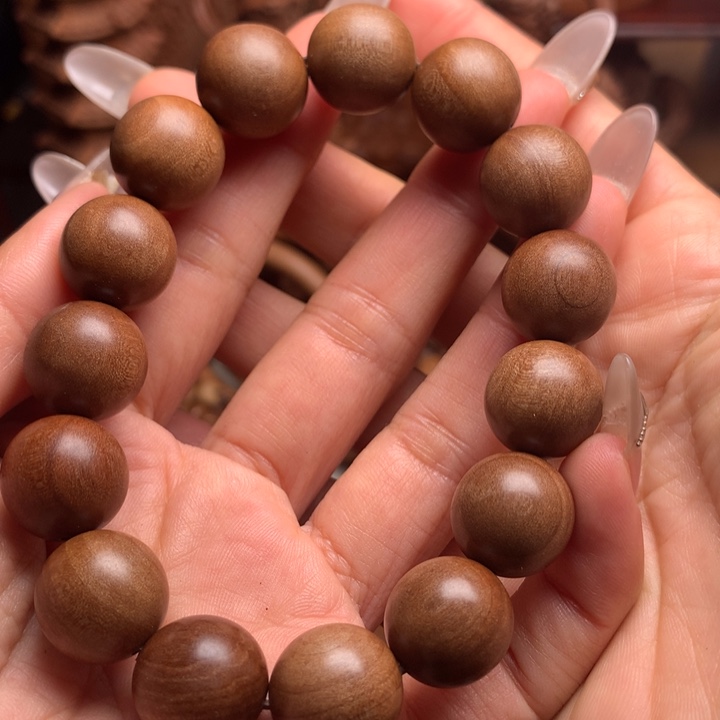 檀香木手串/手链老山檀香1.5顺纹