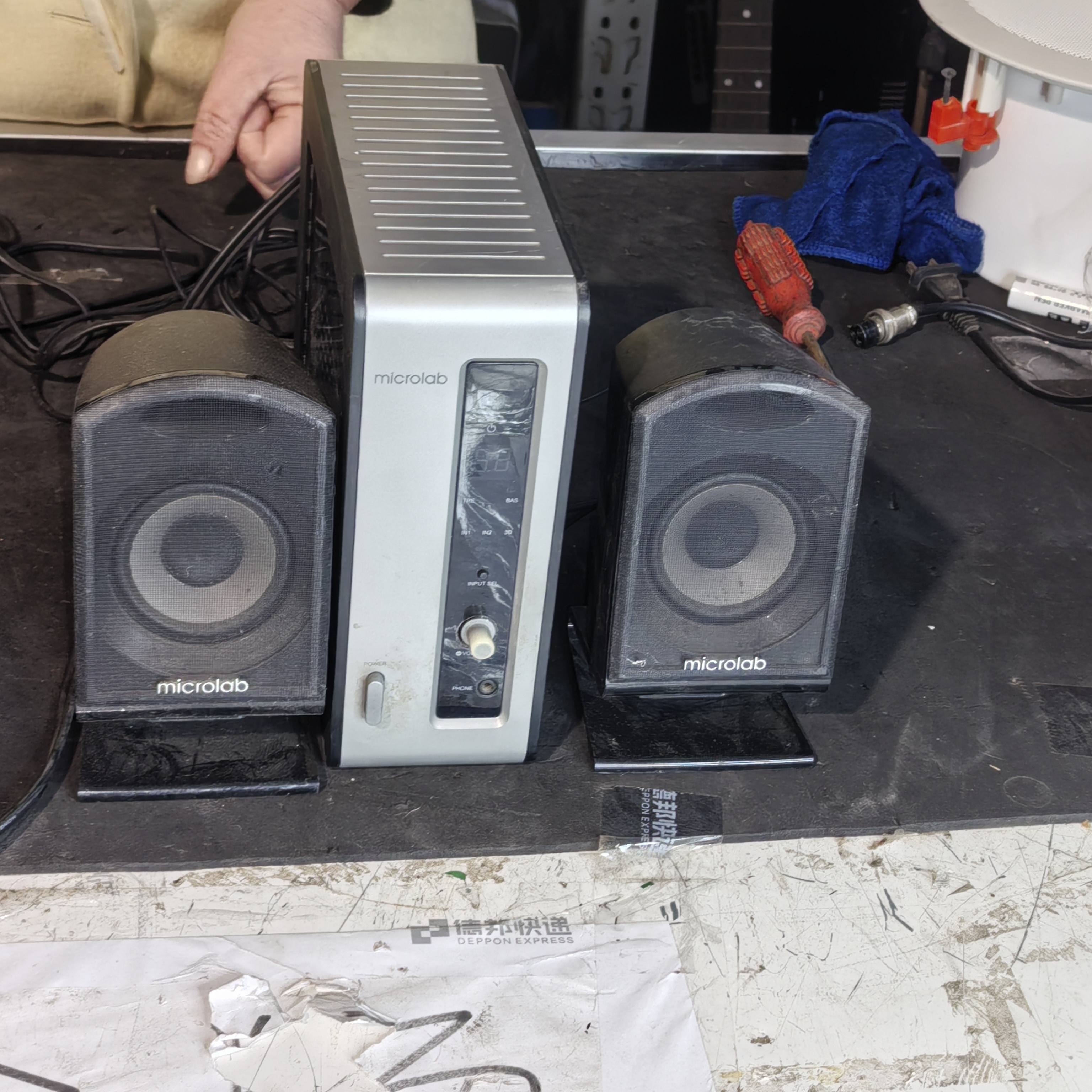 8新  二手麦博功放加一对航空音箱不包邮 