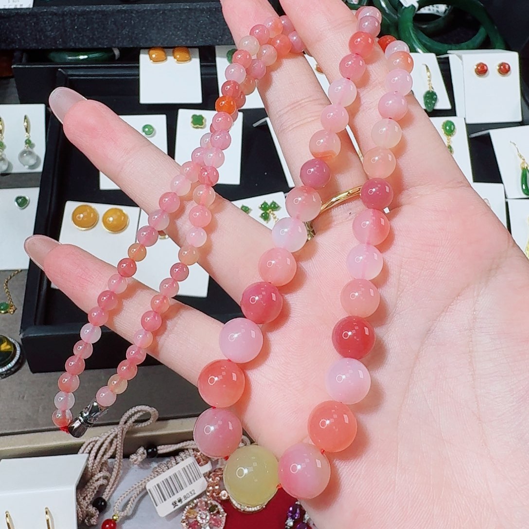 玛瑙/玉髓未镶嵌颈饰塔链
