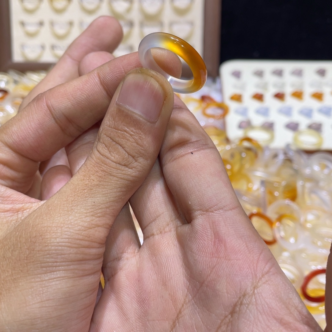 玛瑙/玉髓合金戒指24号港14