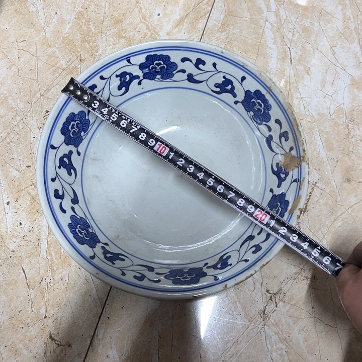 陶摆件23厘米芙蓉花碗景德镇