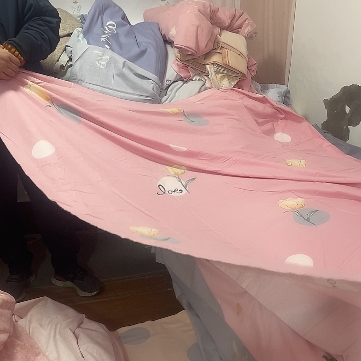 棉长绒棉粉色郁金香3.5米