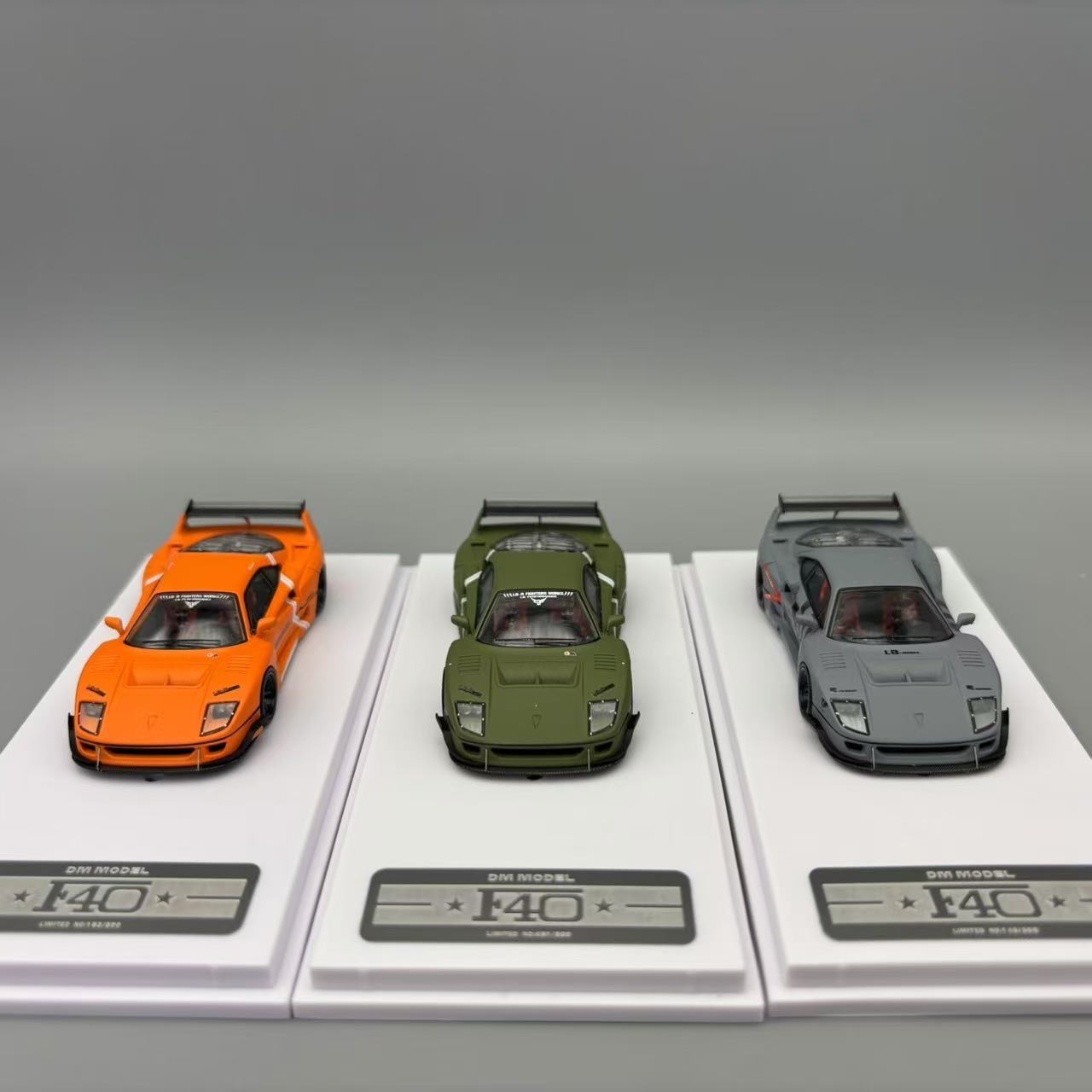 Top Art 1:64 法拉利F40 LBWK 红色 白色 合金汽车模型摆件收藏