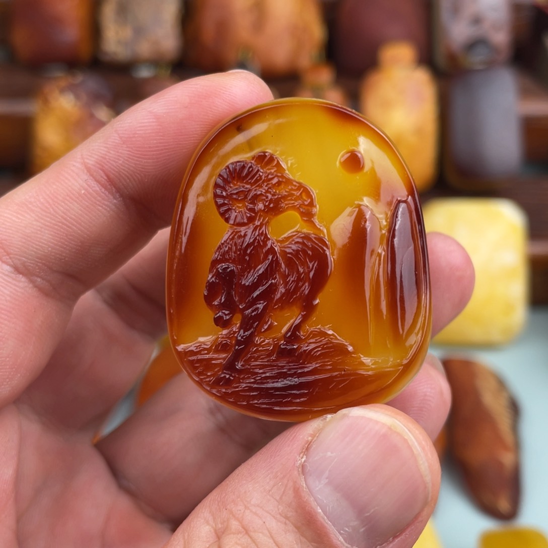 定制琥珀未镶嵌蜜蜡吊坠