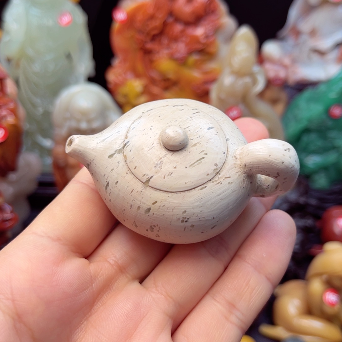 寿山石茶壶手玩件