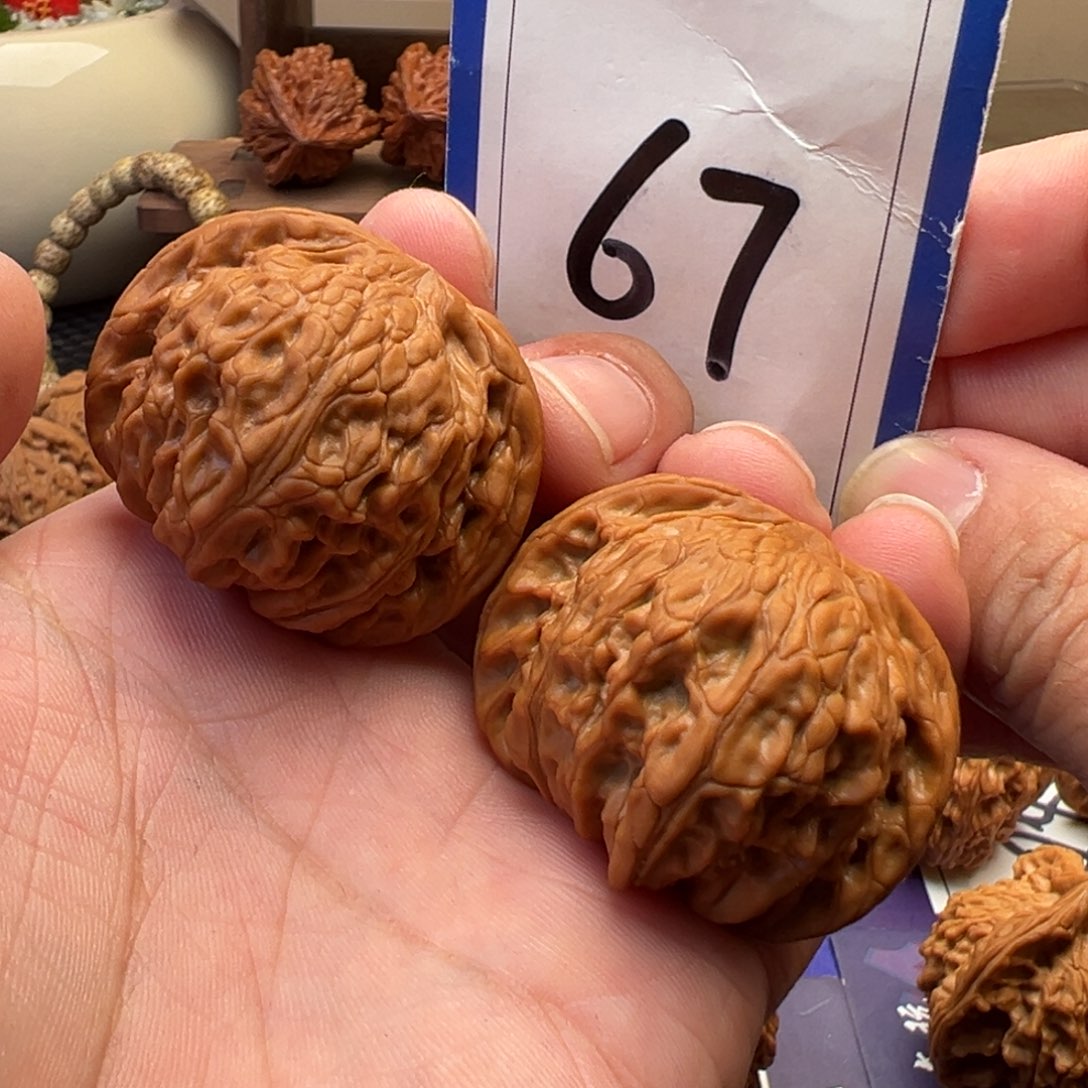 文玩核桃把件全品山地磨盘42尺寸67号