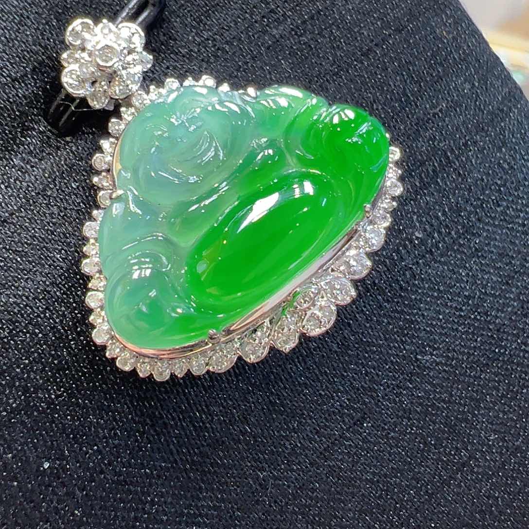 翡翠未镶嵌吊坠(不含链)翡翠佛公