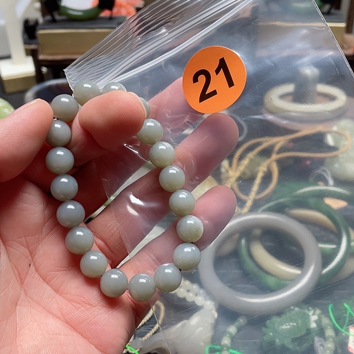 和田玉手串未镶嵌秋**美