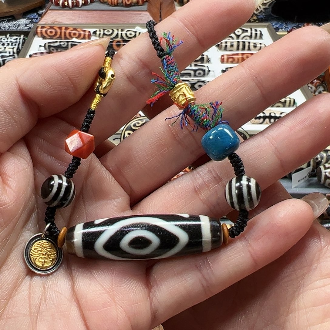 玛瑙/玉髓未镶嵌珠宝半成品聚缘天街佛三眼套链